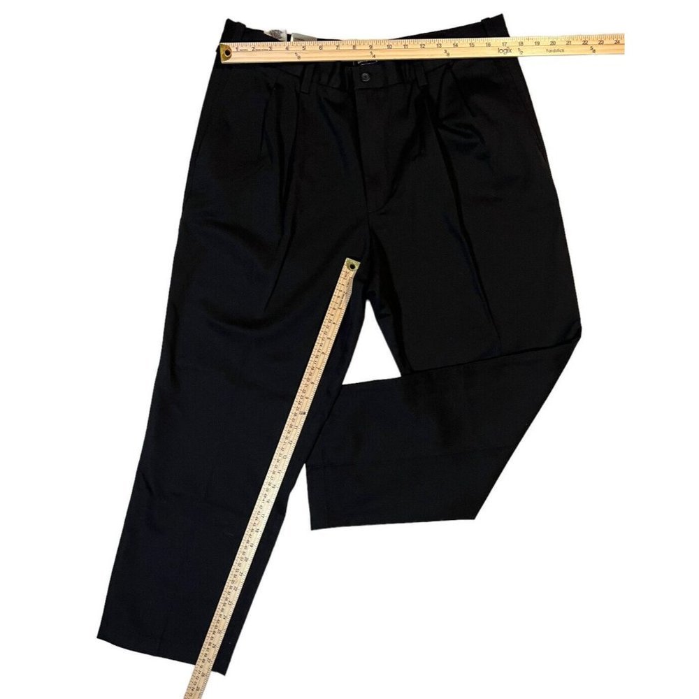 DOCKERS NEW 36x29 (28) Mens Black Comfort Waist Khaki Pleated Dress Pants NWT - Picture 5 of 11